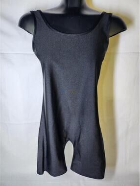 loveJ Black Women's Adult Unitard Leotard Size M Nylon Spandex TA40618